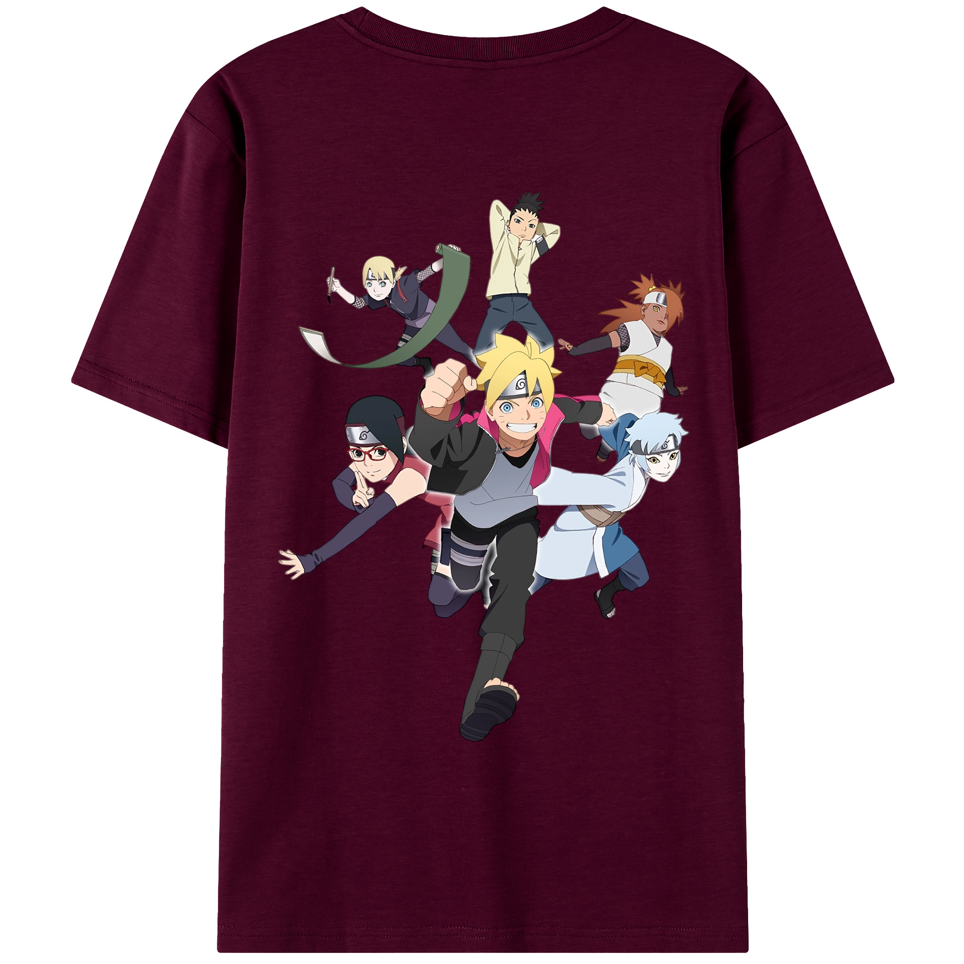 （画像用） NARUTO -ナルト- うずまき ボルト Uzumaki Boruto レディース半袖Tシャツ(バックプリント)